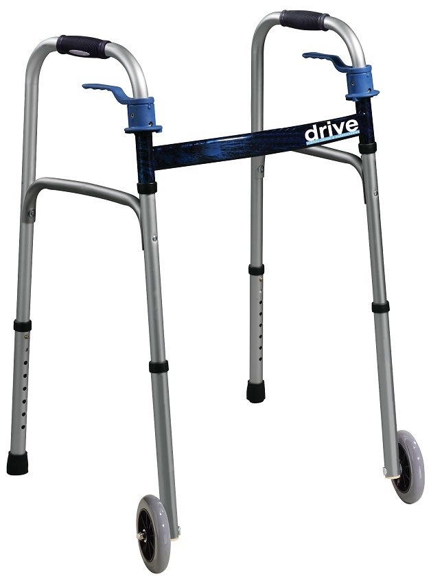 Drive Medical Deluxe, Trigger Release Folding Walker with 5