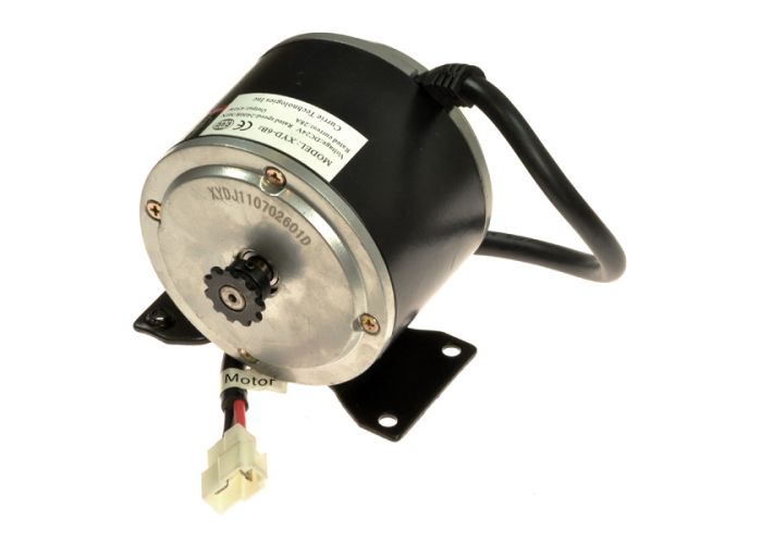 24 Volt 450 Watt XYD-6B2 DC Earth Magnet Electric Motor with 11 Tooth #25  Chain Sprocket - Monster Scooter Parts