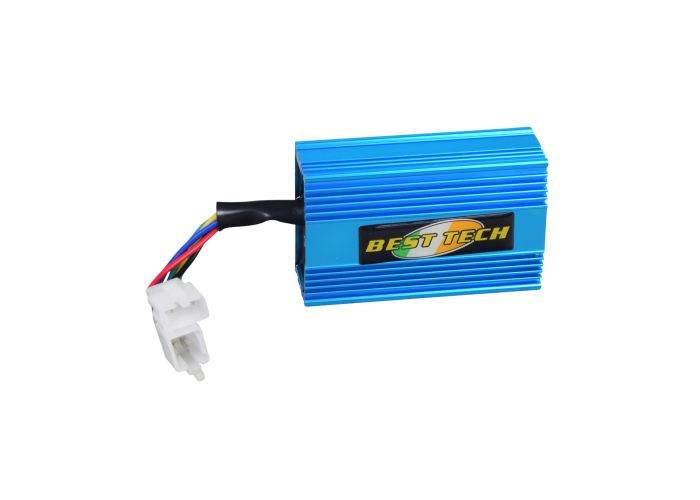 Ignition Unit without speed limiter GY6-6 Polig Blue Racing CDI 