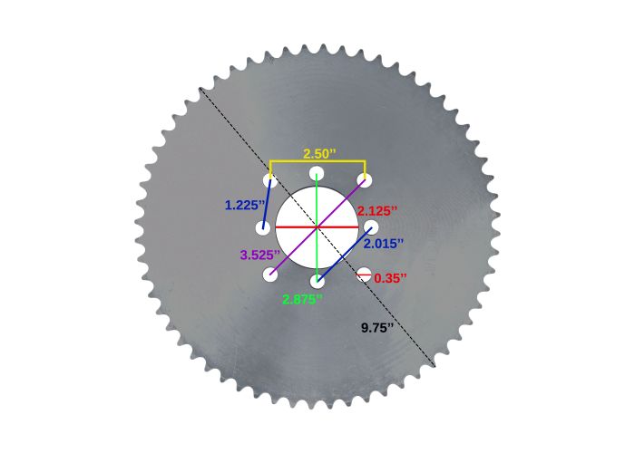 YOXUFA 40/41/ 420 Chain 60T Tooth 2-1/8 Bore 8 Hole Rear Wheel Drive Sprocket with Master Link for Go Kart Cart Mini Bike Parts 