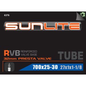 Sunlite Tube 700x25-30 Presta Valve 60mm 27x1x1-1/8 for sale online 